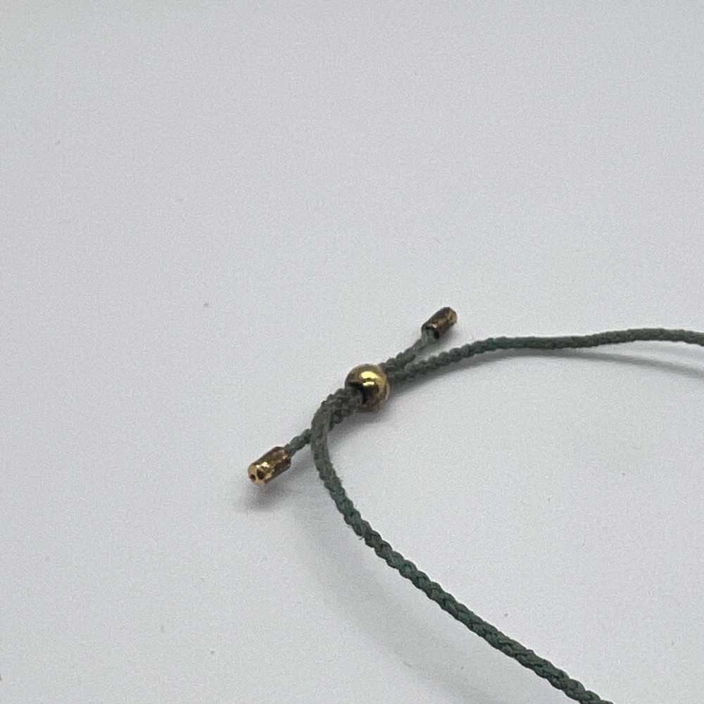 Chakra Pendant Bracelet Throat 5th Vishuddha  Braided Jewelry Gold Hardware EUC‎ - Picture 6 of 7